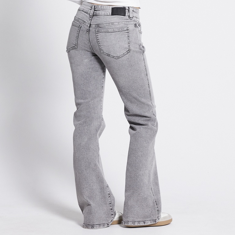 Low waist bootcut jeans "Paris Crease" Grey